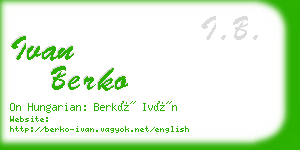 ivan berko business card